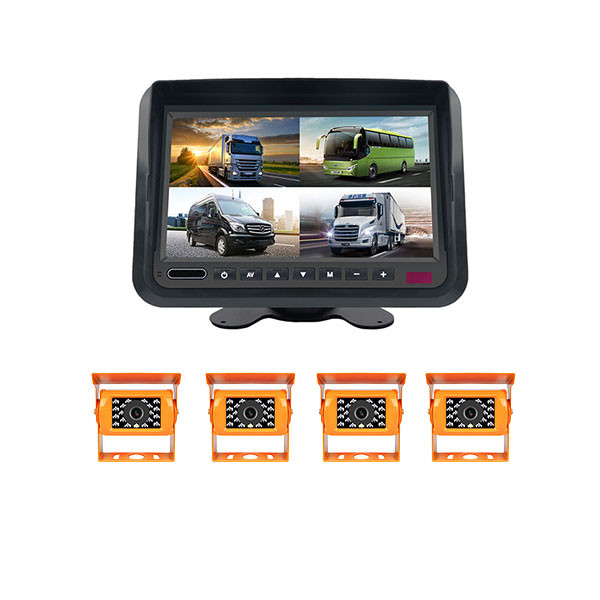 CCD Camera Monitor System IP66 Waterproof 24V Backup Camera With 4 Views Camera